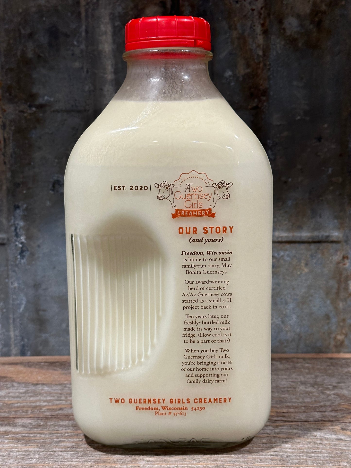 A2 Milk - Grade A Whole A2 White Milk 64oz - Glass Bottle - Pick Up Only