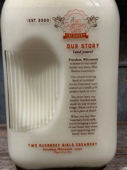 A2 Milk - Grade A Whole A2 White Milk 64oz - Glass Bottle - Pick Up Only