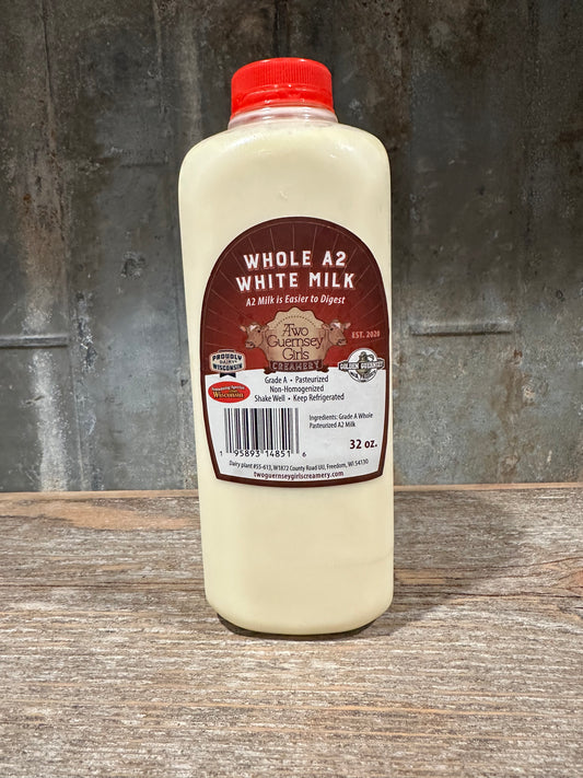 A2 Milk - Grade A Whole A2 White Milk 32oz - Pick Up Only