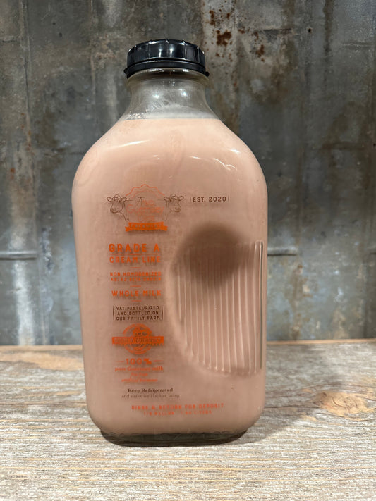 A2 Milk - Grade A Whole A2 Chocolate Milk 64oz - Glass Bottle - Pick Up Only