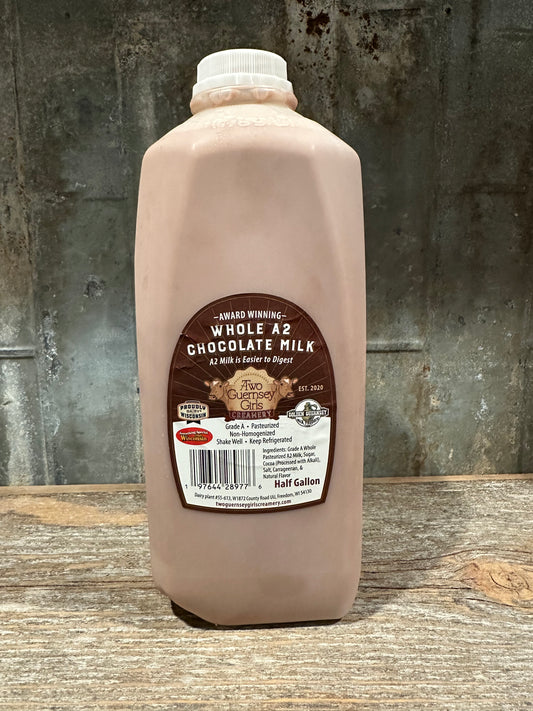 A2 Milk - Grade A Whole A2 Chocolate Milk 64oz - Pick Up Only