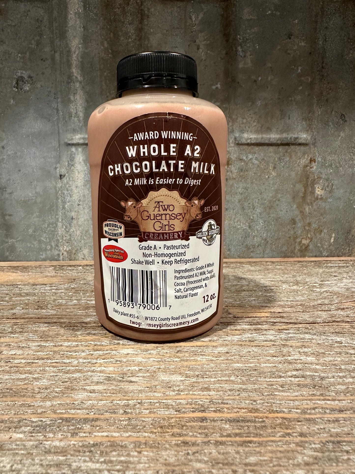 A2 Milk - Grade A Whole A2 Chocolate Milk 12oz - Pick Up Only